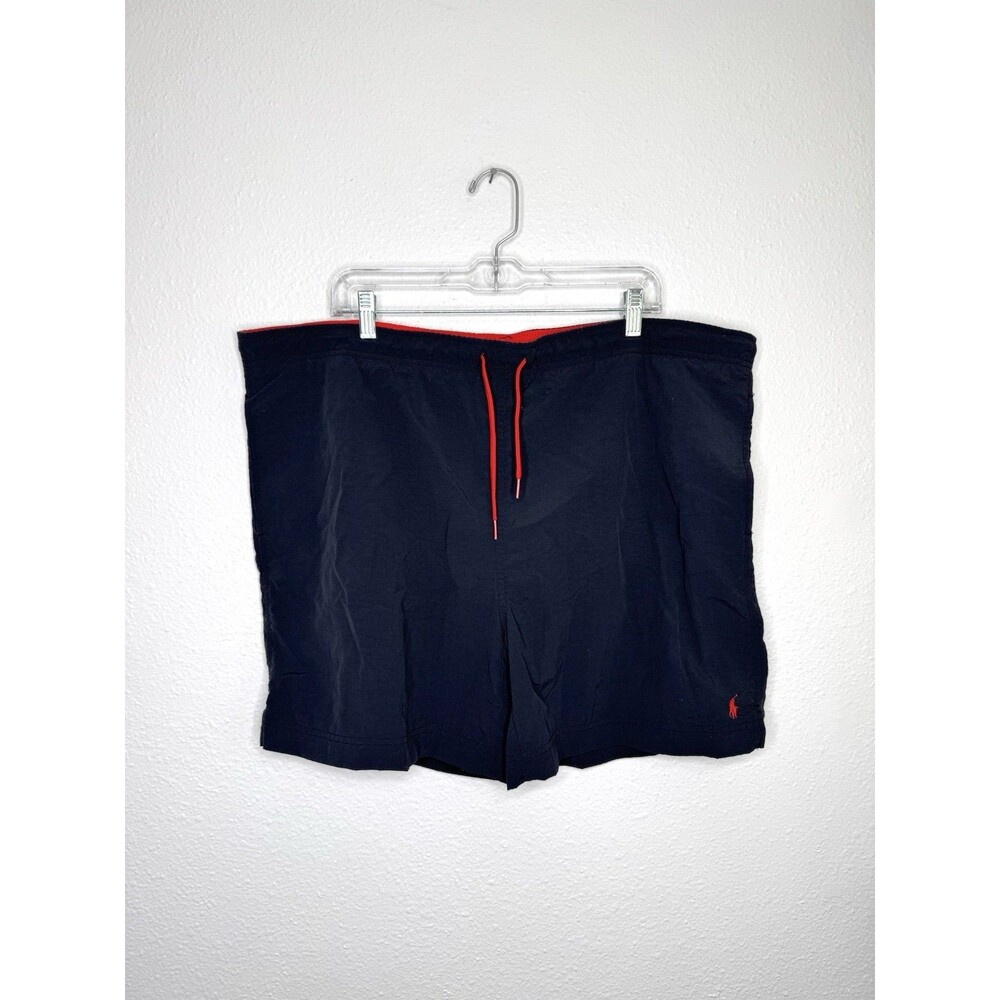 VTG Polo Ralph Lauren Swim Trunks Shorts Mens XL Blue Mesh Lined Red Pony 42/44